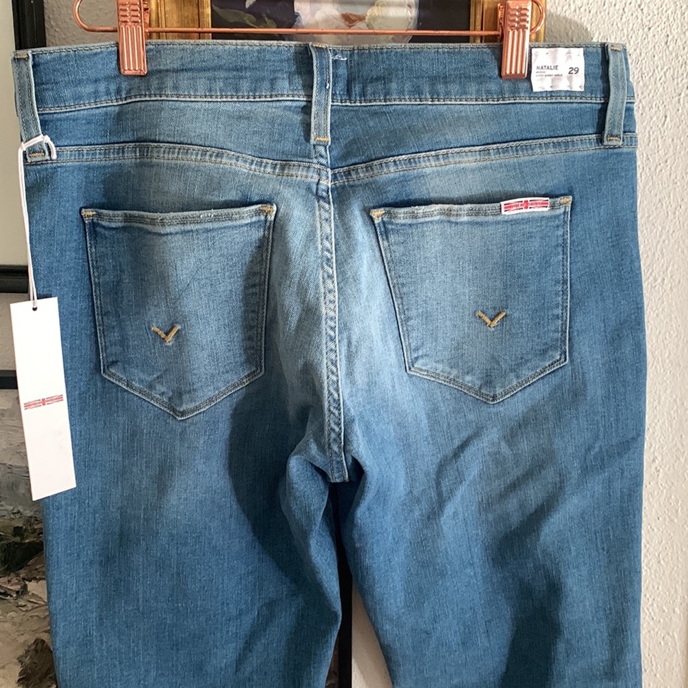 Hudson Jeans Blue Skinny Jeans with White Stripe - Picture 7 of 9
